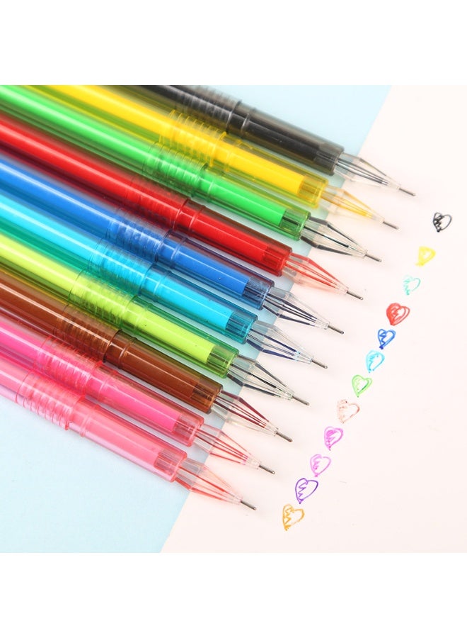 كاكو 12 قلم جل ماسي، 12 لونًا من أقلام الحبر الجاف، مثالية للمكتب والمدرسة، هدايا للأولاد والبنات. - Image 1